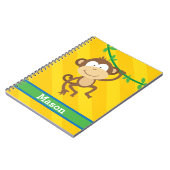 Funny Monkey in het Oerwoud, persoonlijke laptop Notitieboek (Linkerzijde)