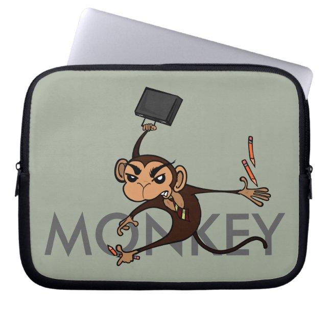 FUNNY MONKEY LAPTOP SLEEP SLEEVE (Voorkant)