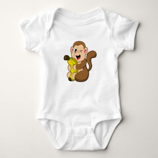 Funny Monkey met Banana Romper (Voorkant)
