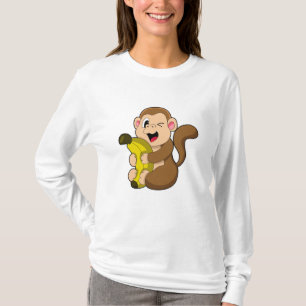 Funny Monkey met Banana T-shirt