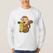 Funny Monkey met Banana T-shirt (Voorkant)