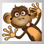 Funny Monkey Poster (Voorkant)