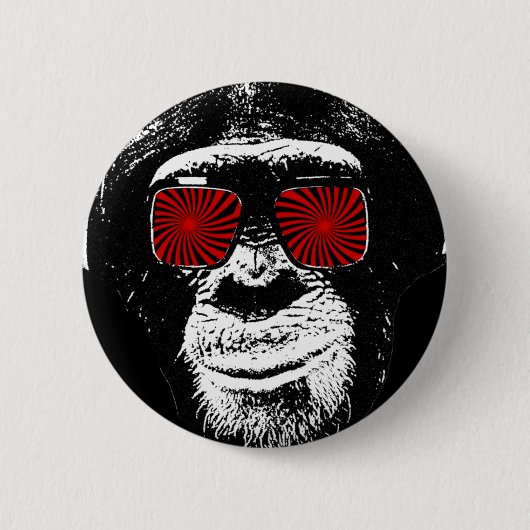 Funny monkey ronde button 5,7 cm (Voorkant)