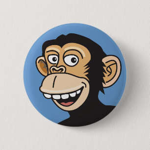 Funny MONKEY Ronde Button 5,7 Cm
