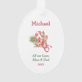 Funny Monkey String Lights Kinder Kerst Ornament (achterkant)