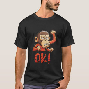 Funny monkey zegt ja t-shirt