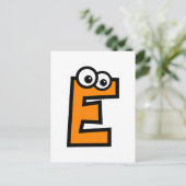Funny Monogram Letter E Briefkaart (Staand voorkant)