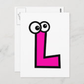 Funny Monogram Letter L Briefkaart (Voorkant / Achterkant)