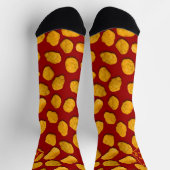 Funny Monogrammed Chicken Nugget Pattern Gag Gift Sokken (Top)