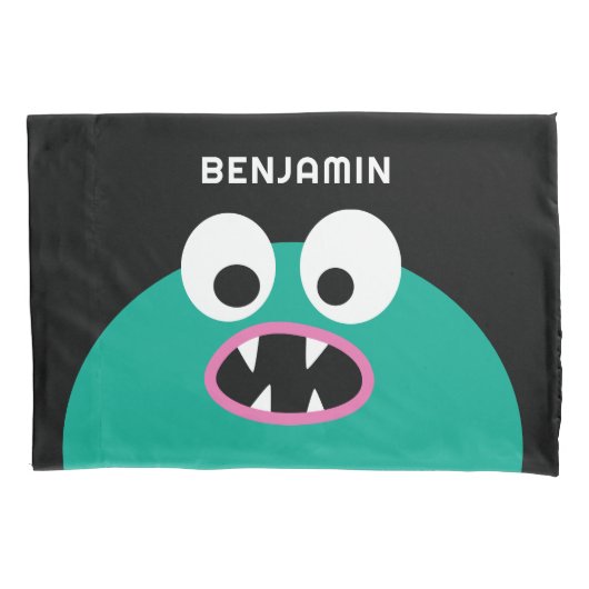 Funny Monster - Aangepaste naam Schattige Kussensloop (Voorkant)