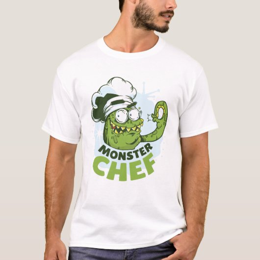 Funny Monster Chef Kraken Octpous Monster Custom T-shirt (Voorkant)