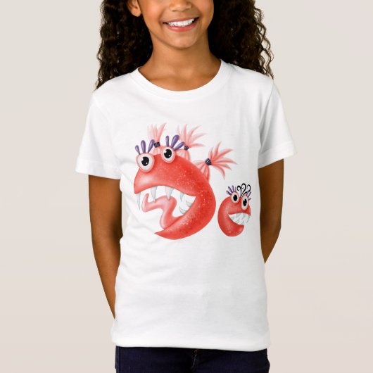 Funny Monster Crazy Cute T-shirt (Voorkant)