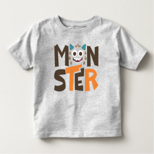 Funny Monster Face Typography T-shirt