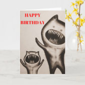 FUNNY MONSTER HEUREUSE CARTE D'ANNIVERSAIRE (Fleur jaune)