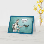 Funny Monster Mummy Kaart (Gele Bloem)