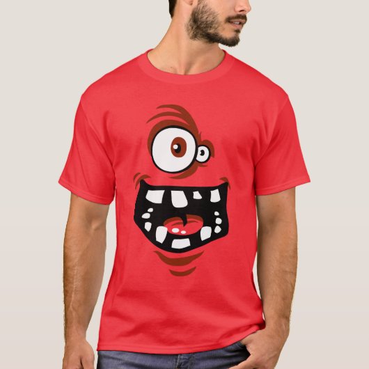 Funny Monster T-shirt red (Devant)