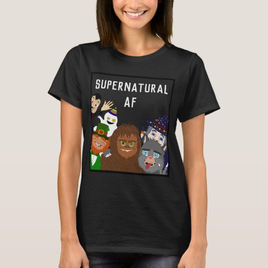 Funny Monsters en Mythical Creatures Halloween T-shirt (Voorkant)