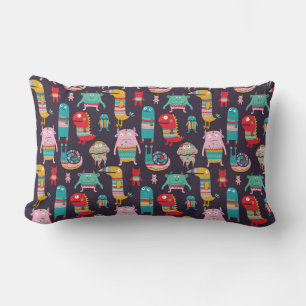 Funny monsters naadloos patroon kussen