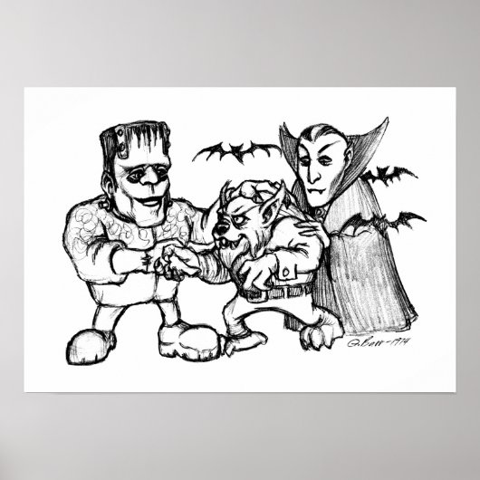 Funny Monsters Poster (Voorkant)