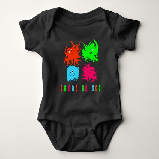 Funny monsters romper (Voorkant)