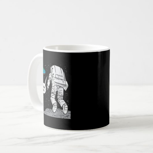 Funny Moon Landing, Flat Earth, dat zweert, ruimte Koffiemok (Voorkant links)