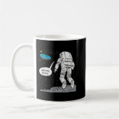 Funny Moon Landing, Flat Earth, dat zweert, ruimte Koffiemok (Links)