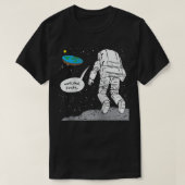 Funny Moon Landing, Flat Earth, dat zweert, ruimte T-shirt (Design voorkant)