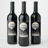 Funny  Moon New Years Mousserende wijnlabels Wijn Etiket (Flessen)