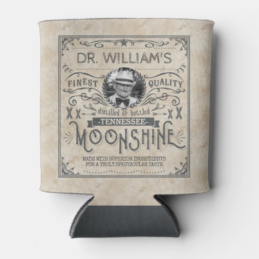 Funny Moonshine Hillbilly Medicine Custom Blikjeskoeler (Voorkant)