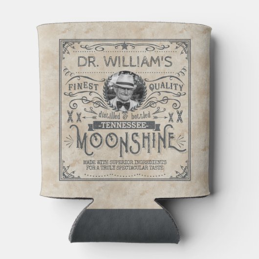 Funny Moonshine Hillbilly Medicine Custom Blikjeskoeler (Achterkant)