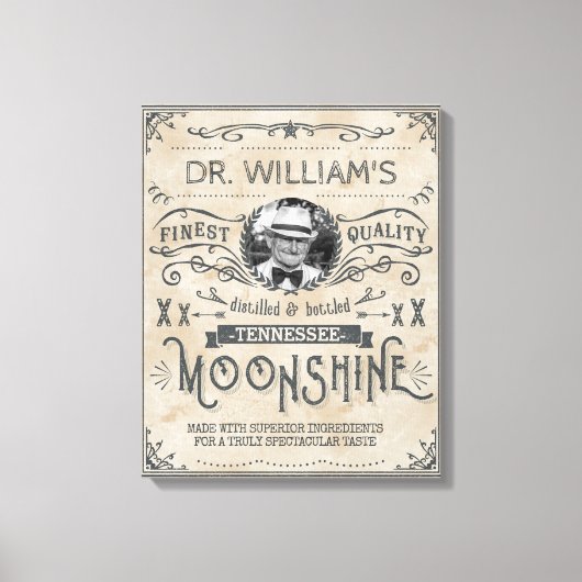 Funny  Moonshine Hillbilly Medicine Custom Canvas Afdruk (Voorkant)