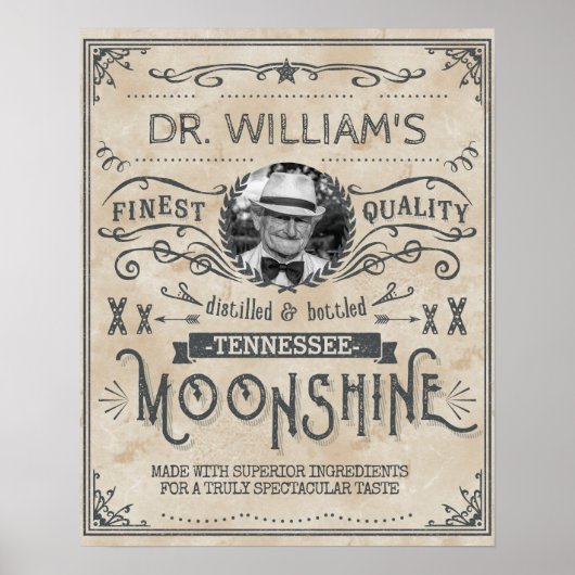 Funny  Moonshine Hillbilly Medicine Custom Poster (Voorkant)