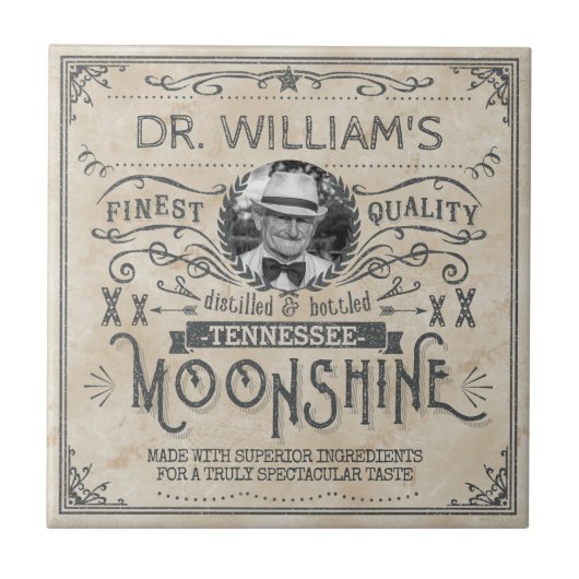 Funny  Moonshine Hillbilly Medicine Custom Tegeltje (Voorkant)
