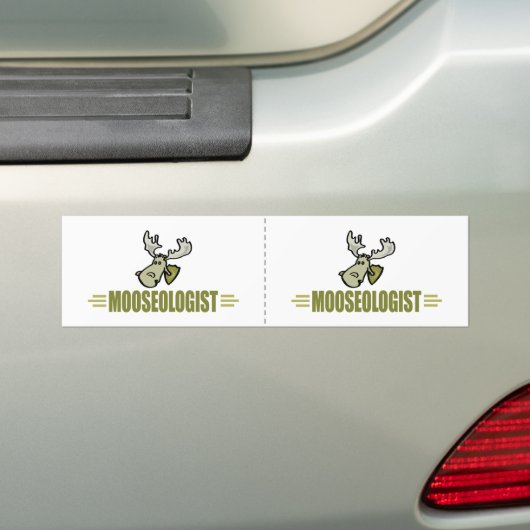 Funny Moose Bumpersticker (Op auto)