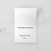 Funny Moose Canada Day Kaart (Binnen)