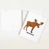 Funny moose cartoon illustratie planner (Display)