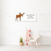 Funny moose cartoon illustratie spandoek (Insitu)