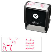 Funny moose cartoon illustratie  zelfinktende stempel (In situ)