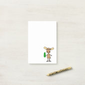Funny Moose Cartoon Post-it® Notes (Op bureau)