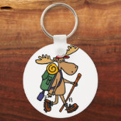Funny Moose Hiker Sleutelhanger (Voorkant)