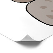 Funny Moose Hiking met Caïro-Cartoon Poster (Hoek)