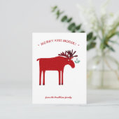 Funny Moose Holiday Briefkaart (Staand voorkant)