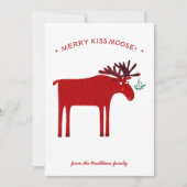 Funny Moose Holiday Kaart (Voorkant)