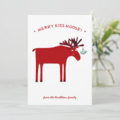Funny Moose Holiday Kaart (Staand voorkant)
