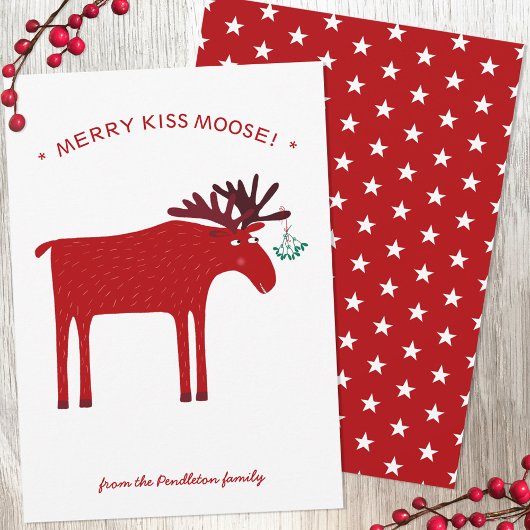 Funny Moose Holiday Kaart