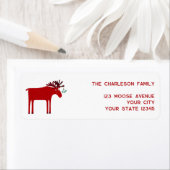 Funny Moose Holiday Retouradres Etiket (Insitu)