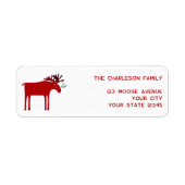 Funny Moose Holiday Retouradres Etiket (Voorkant)
