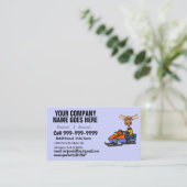 Funny Moose Snowmobiling Visitekaartje (Staand voorkant)