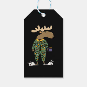 Funny Moose Wearing Polka Dot Pajamas Cadeaulabel