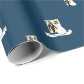 Funny Moose Wedding Cartoon Cadeaupapier (Rol Hoek)